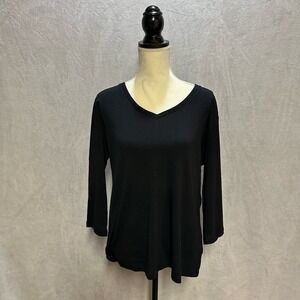 St. John's Bay | Black Tunic Top | Size: XL